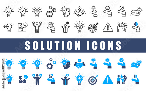 Solution icon set.