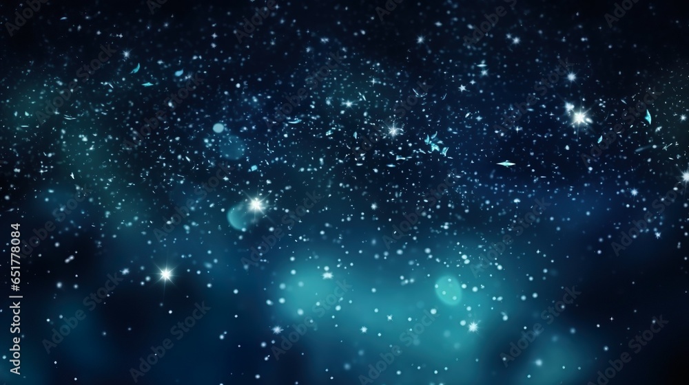 Obraz premium Blue star dust background, bokeh