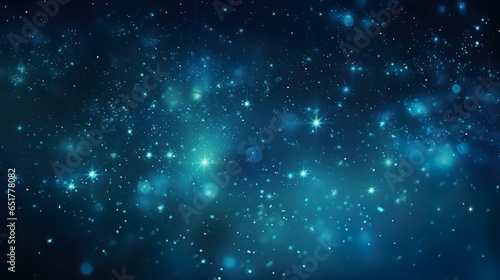 Blue star dust background, bokeh