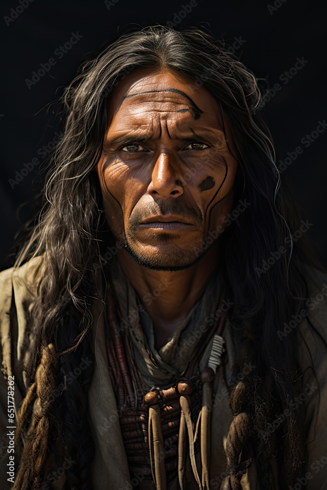 Portrait of an apache Indian Portrait of an apache Indian