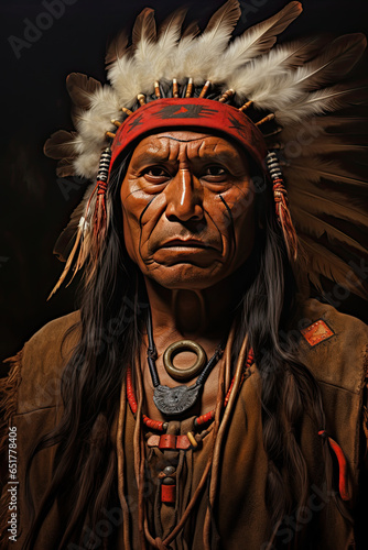 Portrait of an apache Indian