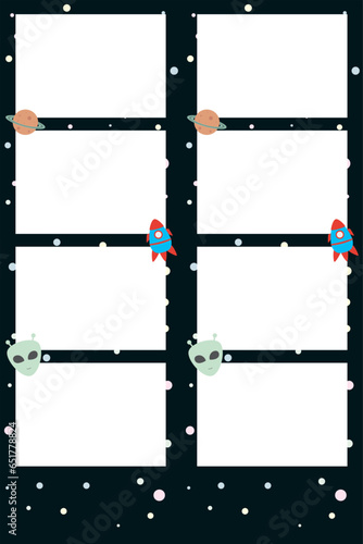 photo booth frame space theme