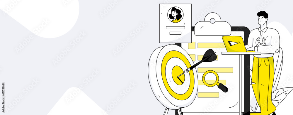 Personnel doing job interview flat vector concept operation hand drawn illustration Personnel doing job interview flat vector concept operation hand drawn illustration