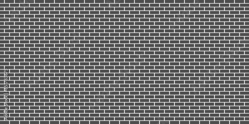 Black brick wall texture vector illustration. Vector dark brick wall background.