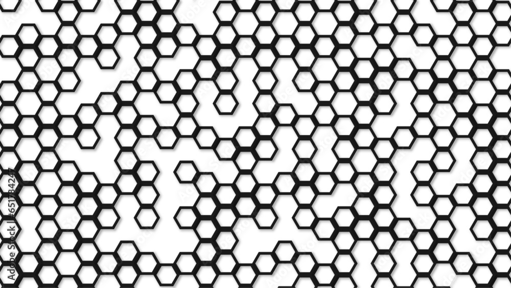 Geometric pattern background. Dark background. A simple black texture hexagon pattern background Geometric pattern background. Dark background. A simple black texture hexagon pattern background