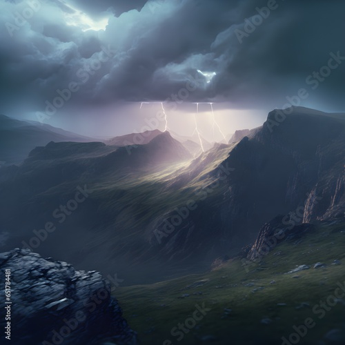 Beautiful Mountain Range in daylight cinematic lightning 8k Hyper realistic 