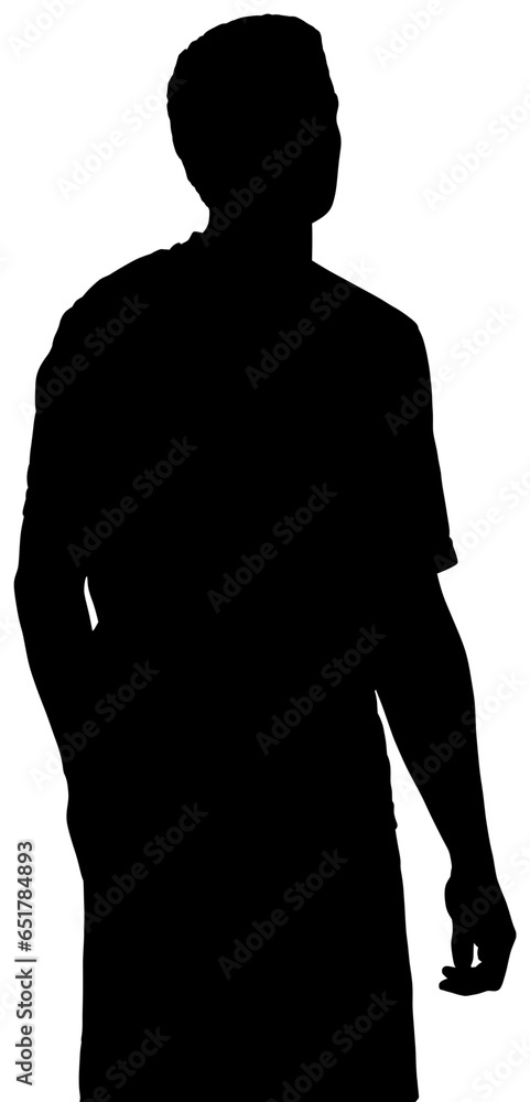 Digital png illustration of silhouette of sportsman on transparent background