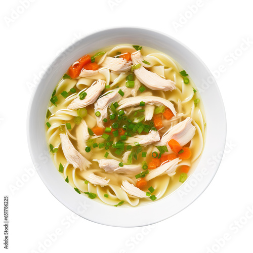 chicken soup with vegetable isolated on transparent background Remove png, Clipping Path