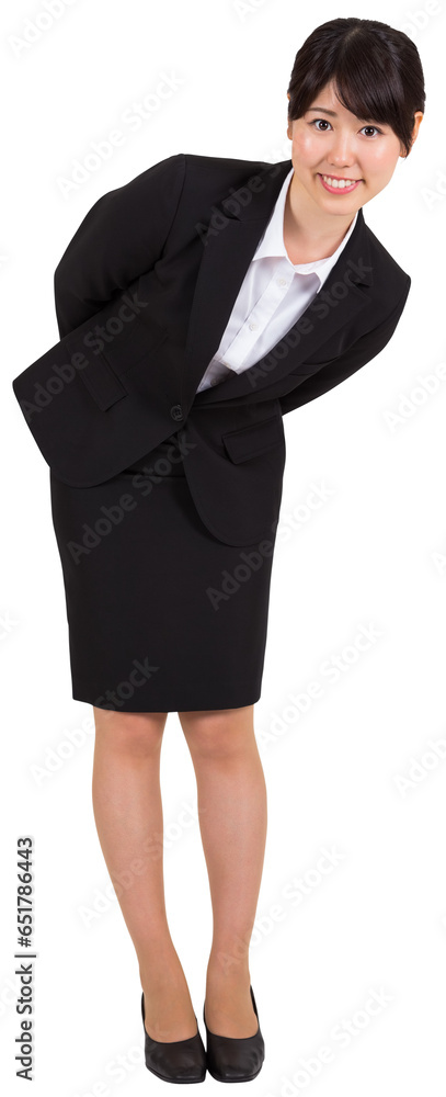 Digital png photo of happy asian businesswoman on transparent background Digital png photo of happy asian businesswoman on transparent background