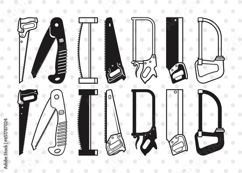 Hand Saw Silhouette, Hand Saw SVG, Hand Saw Icon Svg, Meat Hand Saws Svg, Lumberjack Saw Svg, Repair Svg, Hand Saw Bundle
 