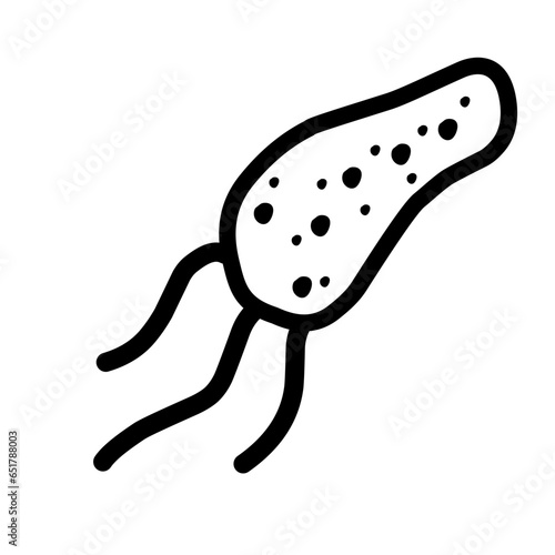 bacteria line icon