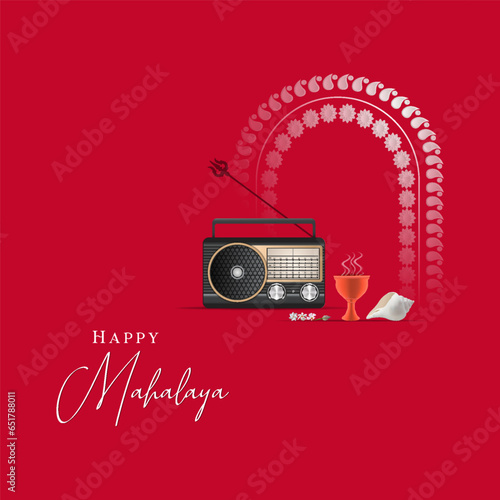 Happy Druga Puja. Subh Navratri Creative Durga Puja post. West Bengal Durga Puja celebration.Goddess Maa Durga Face in Happy Durga Puja, Mahalaya Creative Social Media Post for Durga Puja Festival, ad