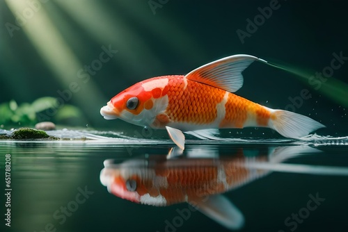 goldfish in aquarium generated by AI