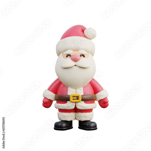 3D Christmas Santa Claus, Merry Christmas and happy new year, 3d rendering © Charcoal3D