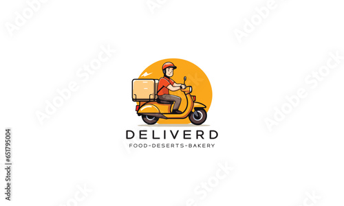 Food delivery restaurent icon vector logo design