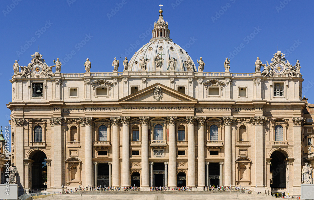 Main facade of Saint Peter's in the Vatican