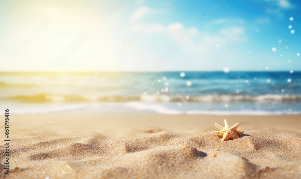 Tranquil beach scene with golden sunlight Tranquil beach scene with golden sunlight