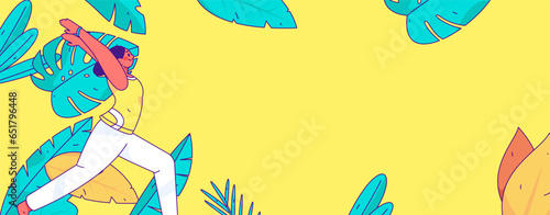 Practicing yoga, physical and mental health, flat vector character concept, operation hand drawn illustration