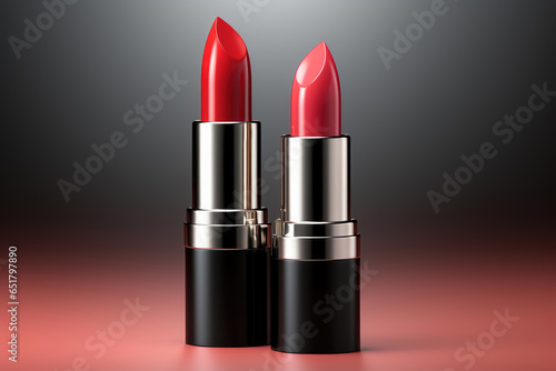 Beautiful red lipstick isolated on a white background