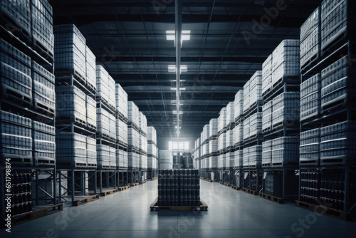 beer bottles, beer packages, finished goods warehouse of the bre