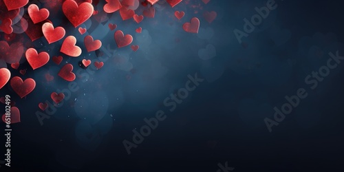 valentine day background with hearts photo