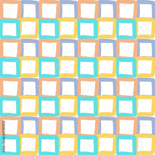 pastel square doodle pattern  background