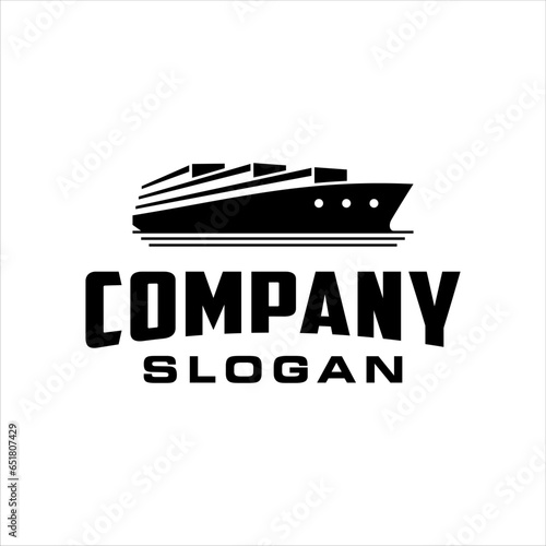 Shipping fleet company logo with elegant style design