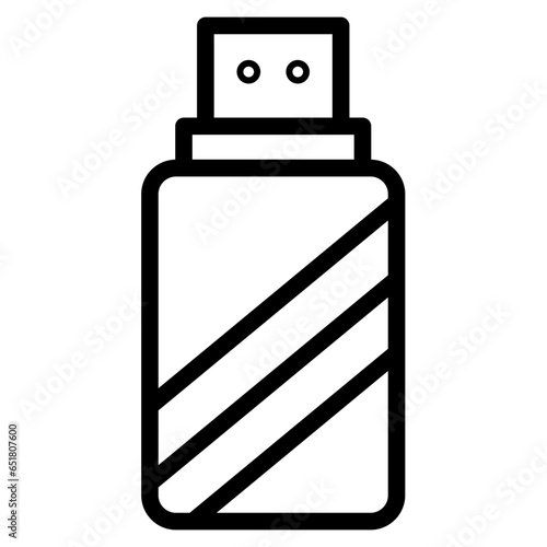 Usb Flashdisk. External Memory icon. Simple and isolated style