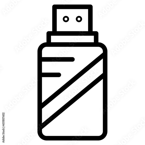 Usb Flashdisk. External Memory icon. Simple and isolated style