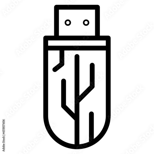 Usb Flashdisk. External Memory icon. Simple and isolated style