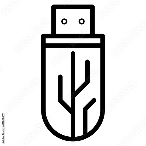 Usb Flashdisk. External Memory icon. Simple and isolated style