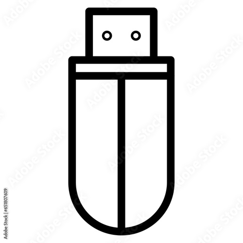 Usb Flashdisk. External Memory icon. Simple and isolated style