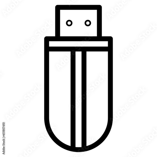 Usb Flashdisk. External Memory icon. Simple and isolated style