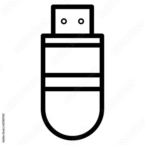 Usb Flashdisk. External Memory icon. Simple and isolated style