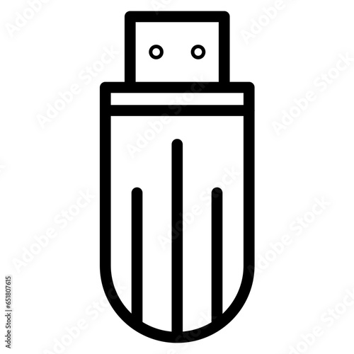 Usb Flashdisk. External Memory icon. Simple and isolated style