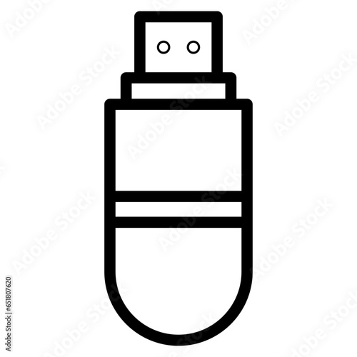 Usb Flashdisk. External Memory icon. Simple and isolated style