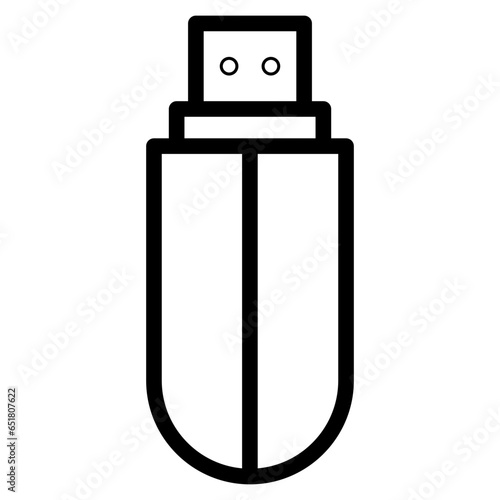 Usb Flashdisk. External Memory icon. Simple and isolated style