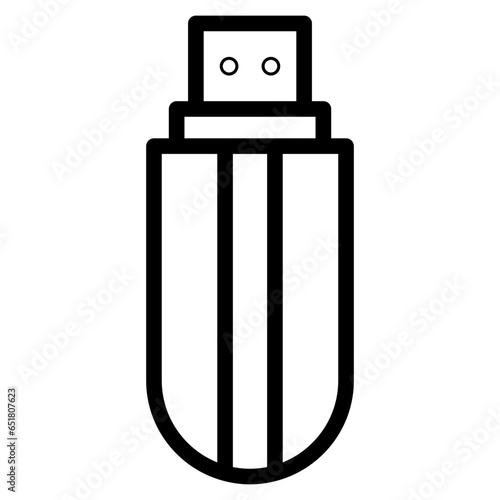Usb Flashdisk. External Memory icon. Simple and isolated style