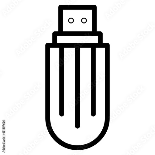 Usb Flashdisk. External Memory icon. Simple and isolated style