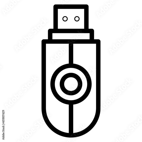 Usb Flashdisk. External Memory icon. Simple and isolated style