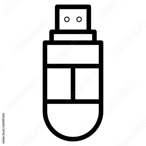 Usb Flashdisk. External Memory icon. Simple and isolated style