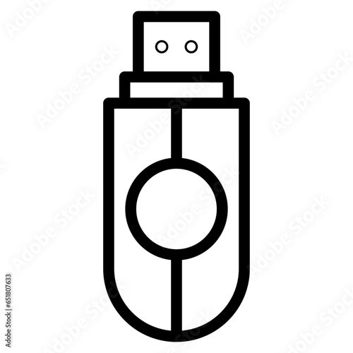 Usb Flashdisk. External Memory icon. Simple and isolated style