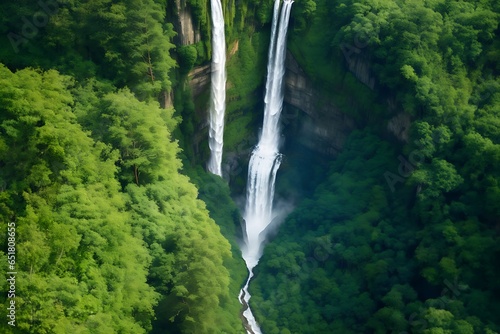 Waterfall in a beautiful forest