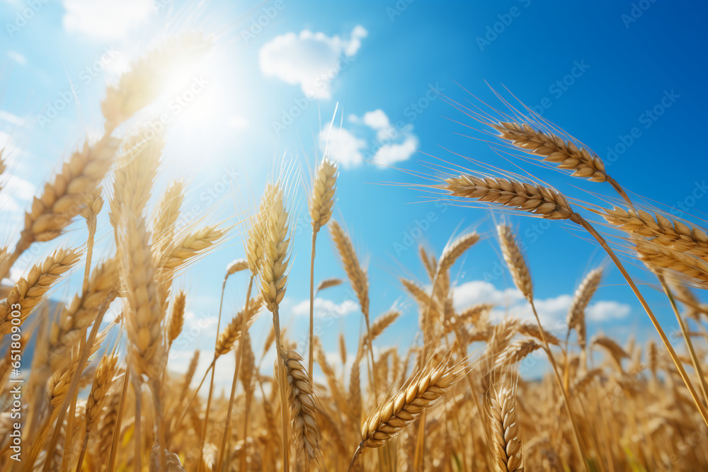 wheat field on a sunny day