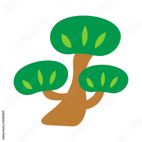 松の木。フラットなベクターイラスト。
Pine tree. Flat designed vector illustration.