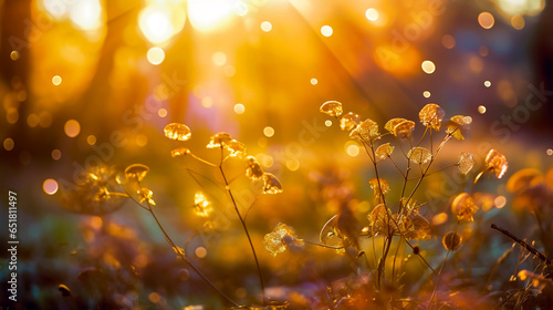 Summer flowers in dazzling sunset light © milicenta