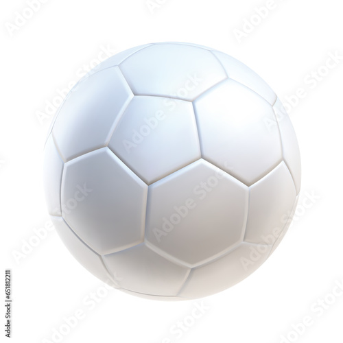3d soccer ball icon white color. 3d vector render Symbol or emblem football . Vector illustration