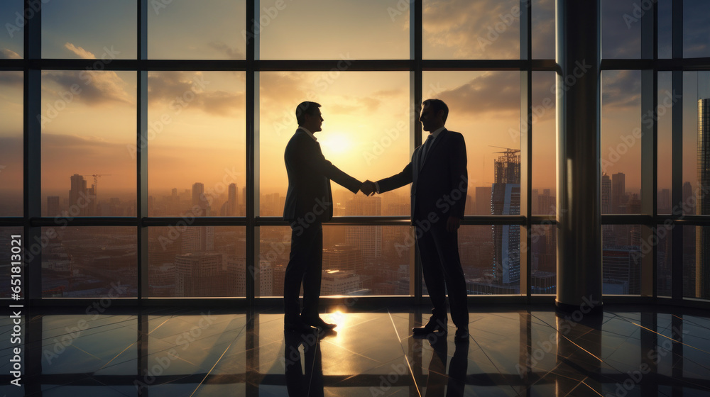 Business Successful partnership handshake