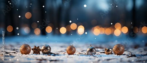 Blurred bokeh light background, Christmas and New Year holidays background © duyina1990