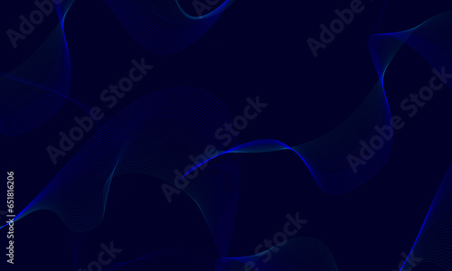 Abstract lines background with blue curves. © Rowiny